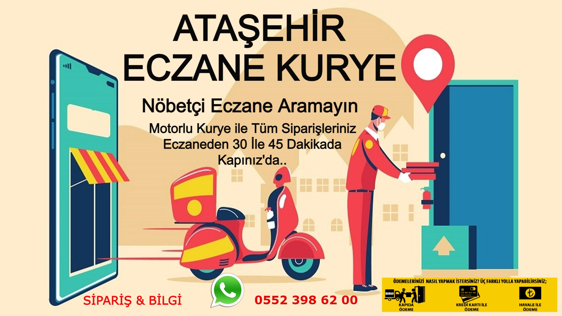 Ataşehir Acil İlaç Kurye |7/24 | 0552 398 62 00