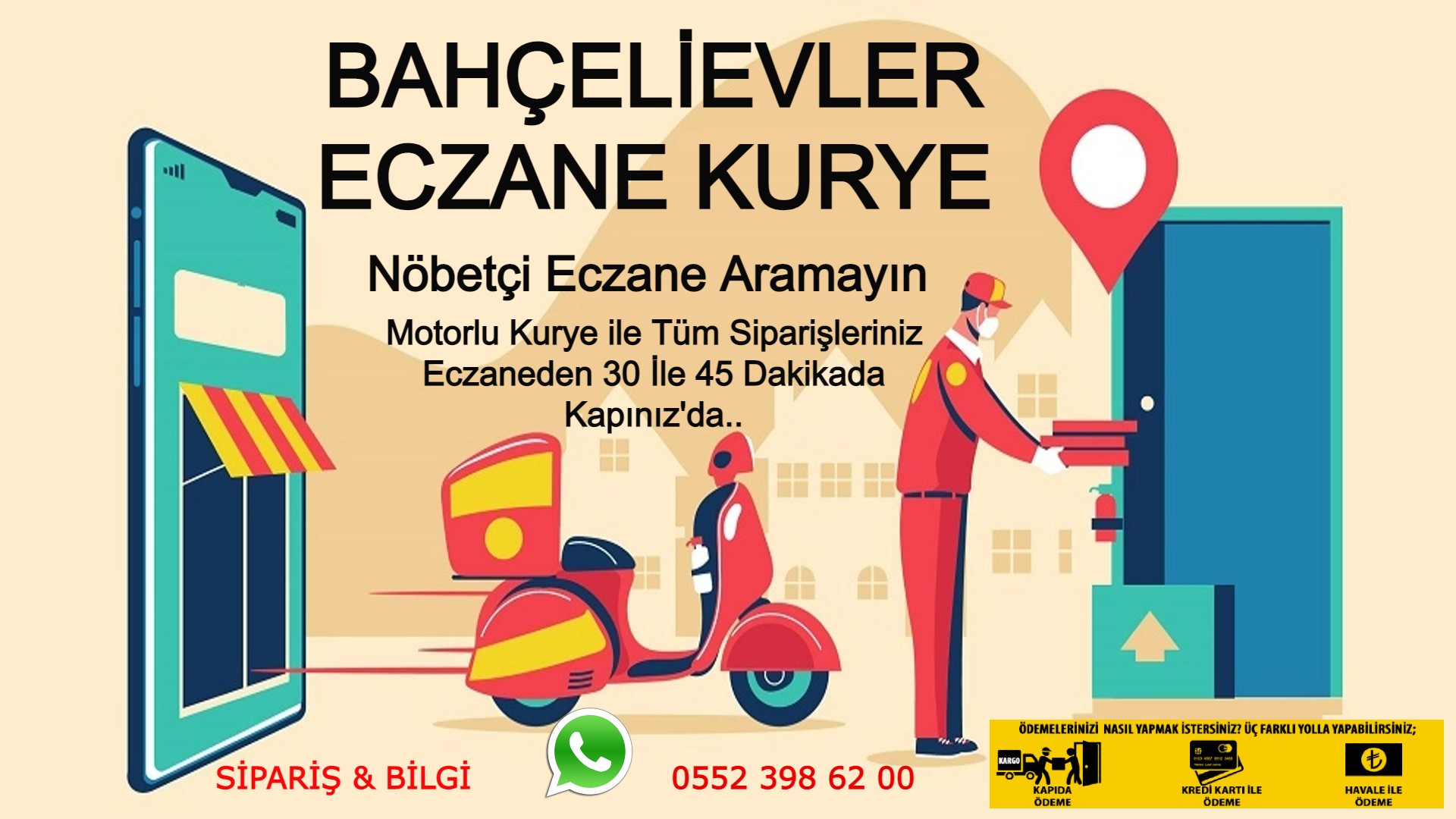 Bahçelievler Acil İlaç Kurye |7/24 | 0552 398 62 00