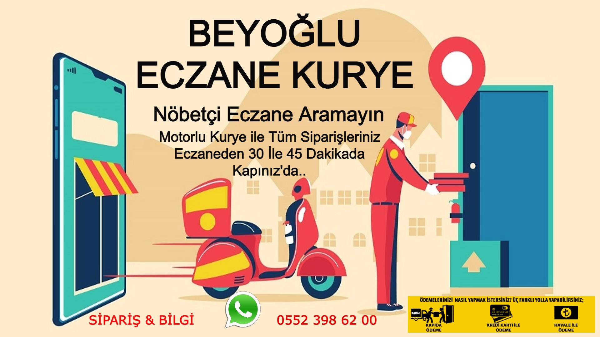 Beyoğlu Acil Sipariş Kurye |7/24 | 0552 398 62 00