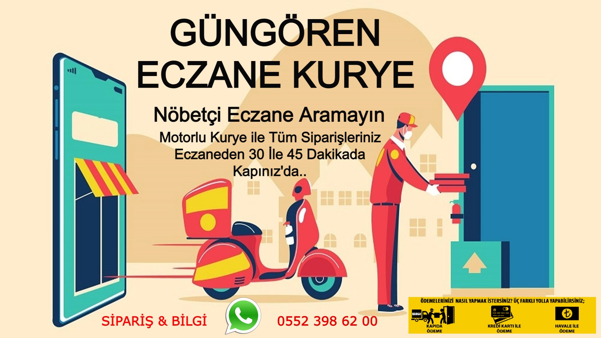 Güngören Acil Sipariş Kurye |7/24 | 0552 398 62 00