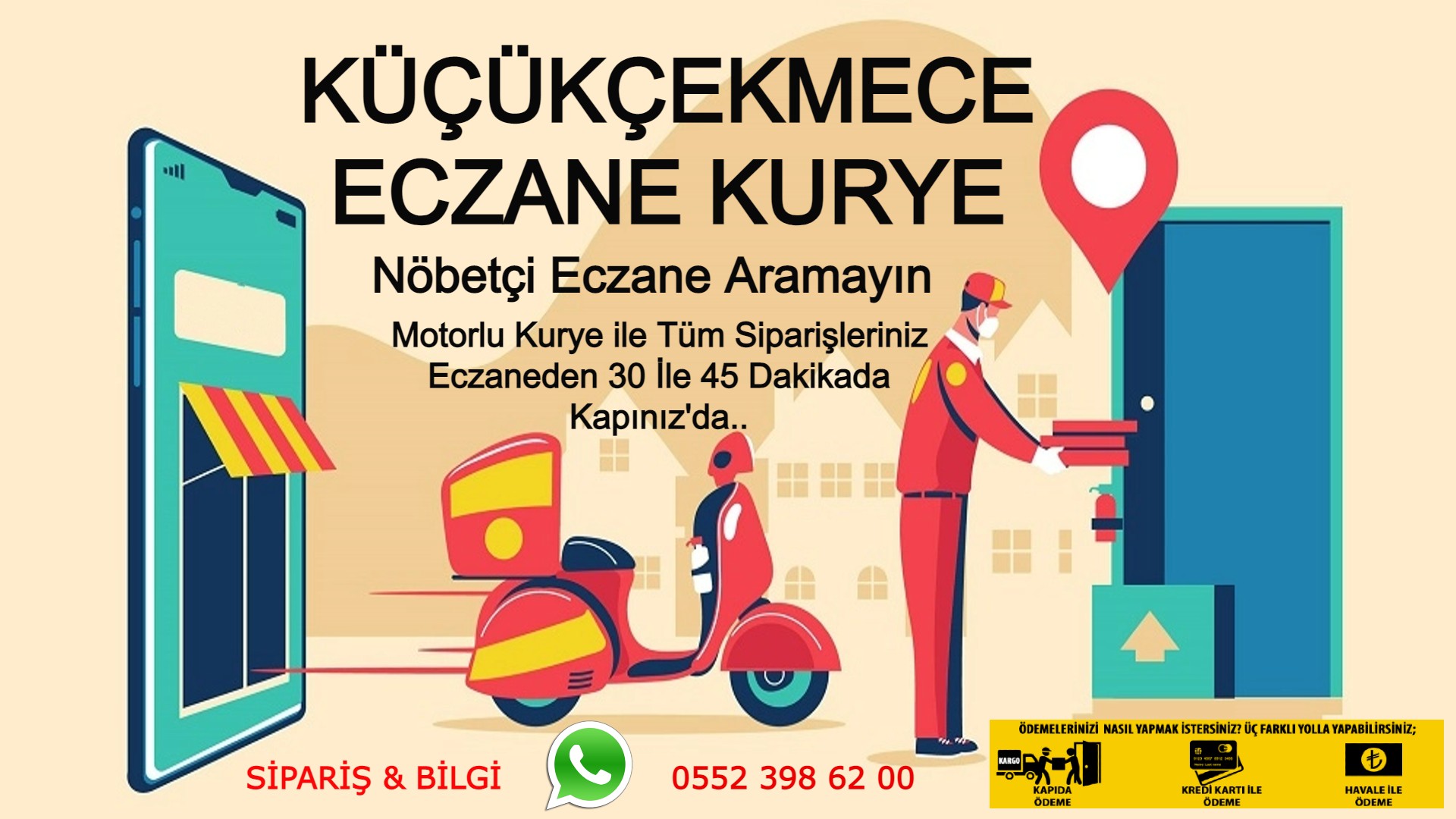 Küçükçekmece Acil Sipariş Kurye |7/24 | 0552 398 62 00