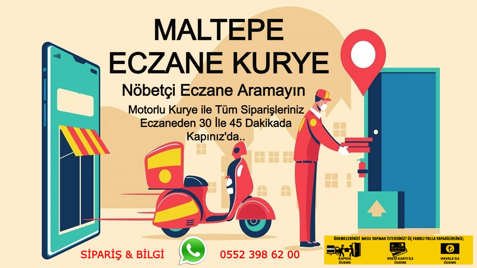 Maltepe Acil Sipariş Kurye |7/24 | 0552 398 62 00