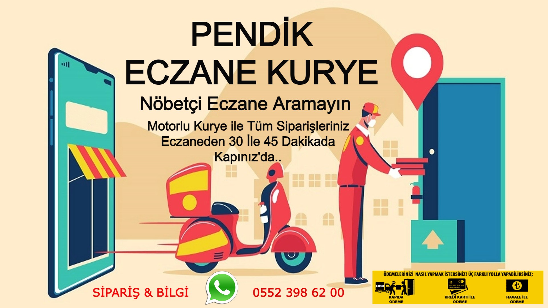 Pendik Acil Sipariş Kurye |7/24 | 0552 398 62 00