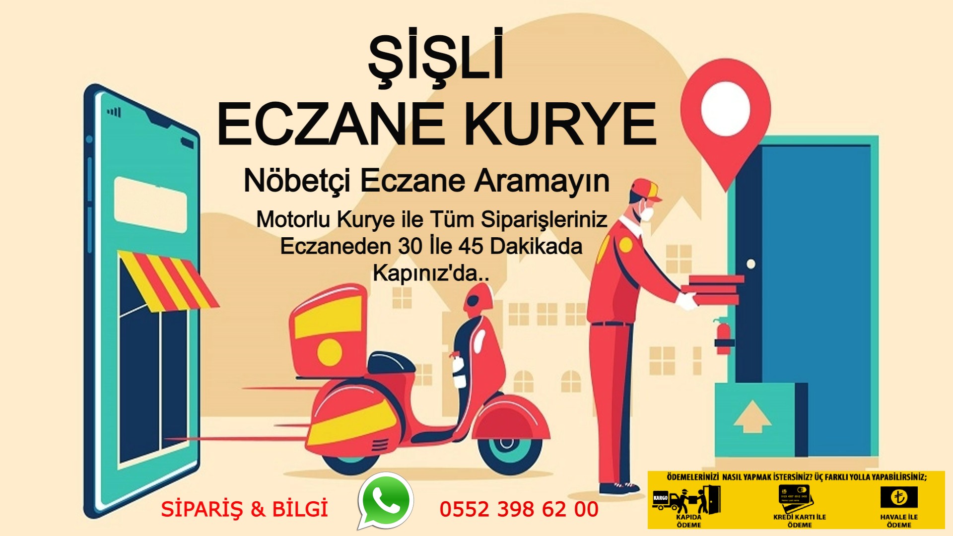 Şişli Acil Sipariş Kurye |7/24 | 0552 398 62 00